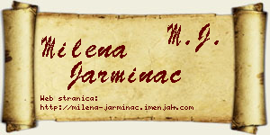 Milena Jarminac vizit kartica